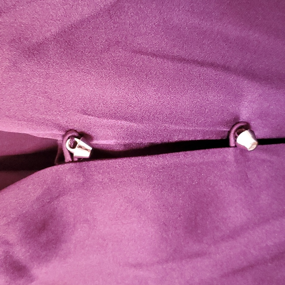 100% Silk Antonio Melani Purple Long Sleeve Blouse - Picture 4 of 6